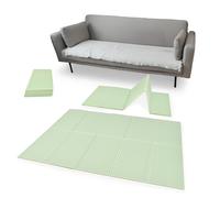 KandyToys 1.98m x 1.48m Folding Pastel Green Baby Mat | Thick Padded XPE Baby Crawl Mat | Waterproof | Safe