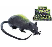 KandyToys 13cm Rubber Stretchy Rat With Long Tail | Halloween Decorations Trick Or Treat Bag Filler | Novelty Gag Gift Toys Pranks
