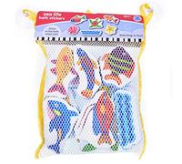 KandyToys 16 Piece Sea Animals Foam Bath Stickers Toys in Hanging Bag | Removal Bath Stickers