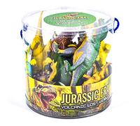 KandyToys 18 Piece Dinosaurs Play Set in Tub | Prehistoric Playset with Toy Dinosaurs and Play Mat | Kids Toys