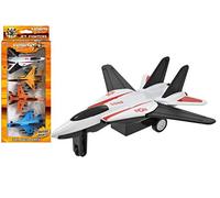 KandyToys 4 Pack Die Cast Pull Back Airplanes - Kids Model Aeroplanes in Box