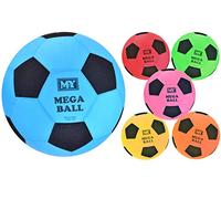 KandyToys 45cm Mega Ball - Colourful Inflatable Football in Net