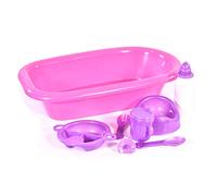 KandyToys Baby Doll Bath and Bottle 8 Piece Baby Toy Bath Time Accessories Set | Kids Toys