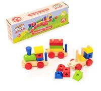 M.Y Outdoor Games KandyToys Wooden Blocks Train Set | Charlies