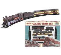 KandyToys Classic SupeRetro Electric Large Toy Train With Tracks | Battery Operated