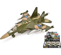 KandyToys Fighter Plane Jet Combat Mission 1:120 Scale Diecast Metal Light And Sound Pullback Action