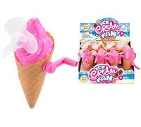 KandyToys Hand Held Wind Up Ice Cream Fan - (3 Colurs, 1 Colour Sent at Random)