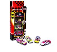 KandyToys Kids Die Cast Metal Toy Cars - 4 Piece Racing Cars Convertible Toy Car Pack