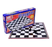 KandyToys M.Y Draughts Game - Traditional Checkers Board Game for Kids & Adults