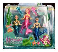 KandyToys Mermaid Princess Dolls (3 in a pack)