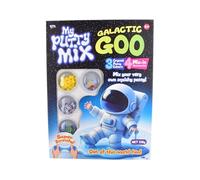 KandyToys My Putty Mix Galactic Goo, Space Theme, Crystal Putty, 3 Colours, 4 Mix-in Accessories, Ages 6+, 219g
