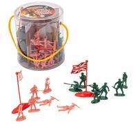 KandyToys Nato Forces Plastic Toy Soldiers 100 Piece in Storage Tub KandyToys Multicolor