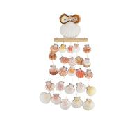 KandyToys Owl Shell Mobile, Coastal Seashell Wall Hanging Decoration, 45cm
