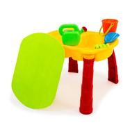 KandyToys Sand and Water Table with Lid and Accessories - Kids Outdoor Sandpit