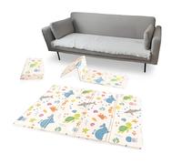 KandyToys Sea Life Foldable Baby Play Mat | Thick Padded XPE Baby Crawl Mat | Age 3+ Waterproof | Safe
