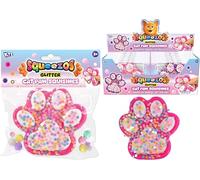 KandyToys Squeezos Glitter Cat Paw Squishy Toy, Pink, with Glitter and Bobbles, 20cm, 180g, Ages 3+