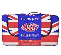 Union Jack Waterproof Fleece Picnic Blanket 150Cm X 130Cm