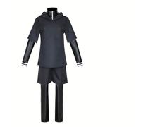 Kaneki Ken Cosplay Costume Black Anime Combat Uniform Outifts for Unisex | Anime Character Cosplay Outifts, Ken Kaneki Mask, Black Hoodie Sweatshirt Pants Full Set, Halloween Christmas Party Costumes