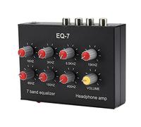 Kaneorooir EQ-7 Car Audio Headset Amplifier 7-Band EQ Equalizer 2 Channel Audio Mixer Equalizer Digital Sound Equalizer