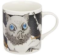 Kanesho pottery Demon Slayer Monochrome Coffee Mug, Cappuccino, Latte, Soup Made in Japan Gifts, Birhday,Anniversary, Anime, Gaming Kimetsu no Yaiba (Inosuke Hashibira)