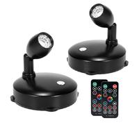 KANESIKI Cordless Spotlight Battery Operated, RGB Uplights with Remote and Timer, LED Indoor Plant Light, Dimmable Tree Accent Lighting, Color Changing Wall Lights for Art Painting Picture Dartboard