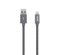 Kanexan Apple Certified Lightning to USB Cable with DuraBraid Fibre - Silver, 15 cm