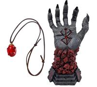 Kanfyyl Berserrk Figure Statue, Berserrk Anime Hand of God Figure with Beherit Egg of the King Necklace, Halloween Decoration Home Ornament Collectible (Hand+Necklace)