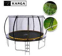Kanga Trampoline Outdoor Round Inc Safety Enclosure Net, Ladder & Anchor Kit (Curved Shape) 12FT