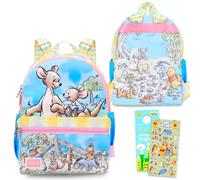 Kanga and Roo Mini Backpack Set - Bundle with 13" Winnie the Pooh Small Backpack Plus Stickers, More | Disney Kanga and Roo Mini Bag for Women, Teens, Girls