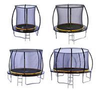 Kanga Trampoline Outdoor Round Inc Safety Enclosure Net, Ladder & Anchor Kit (Curved Shape) 12FT