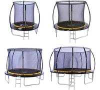 Kanga Trampoline Outdoor Round Inc Safety Enclosure Net, Ladder & Anchor Kit (Curved Shape) 8FT