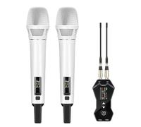 Kanganimbus MSS2 Professional Wireless Microphone System, Dual Antenna Diversity Transmission, Auto Scan, 300ft Range, Dynamic Microphones for Karaoke Singing, DJ, Church, Party, Wedding