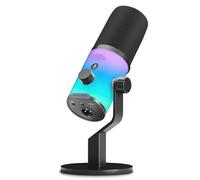 Kanganimbus XLR/USB Dynamic Microphone, Dynamic Pc Microphone for Live Streaming and Podcasting, Featuring RGB Lighting, Mute Function, Noise Reduction, and Desktop Stand