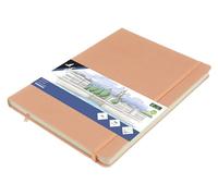 Kangaro Art Sketchbook A4 Dusky Pink PU Hard Cover 80 Sheets 140 g Cream Paper Pink