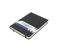 Kangaro Art Sketchbook A5 Cold Grey PU Hard Cover 80 Sheets 140 g Cream Paper with Elastic Band and Ribbon