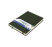Kangaro Art Sketchbook A5 Forest Green PU Hard Cover 80 Sheets 140 g Cream Paper with Elastic Band and Ribbon