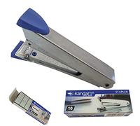 KANGARO NO-10 Staplers with Built-in Staple Remover, 20 Sheets Stapling, Blue Body + 1000 Staples, School Office Home Use, iZOFAX Black Ball Pen