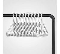 Kangaroo™ 100% Recycled High-Strength Clothing Hanger, Pants, Shirt, Suit, Coat - Patented, Heavy Duty, Non-Slip, Hangeroo - Includes Hacks, Tips, Tricks Booklet - Made in USA (Oatmilk 10-Pack)