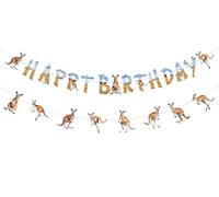 Kangaroo Birthday Party Decorations Kangaroo Happy Birthday Banner Garland Australian Animal Banner for Boys Girls Bday Party Supplies