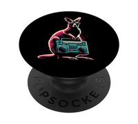 Kangaroo Boombox Vintage Ghettoblaster Oldschool Music Lover PopSockets Swappable PopGrip