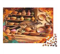 Kangaroo Ceramic Workshop 1000 Piece Jigsaw Puzzle Paper Material Jigsaw Puzzle for Adults Artisan Pottery Relaxation Focus Home Decor 70x50cm/1000pcs