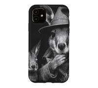 Kangaroo Detective In Trench Coat And Hat Wildlife Art Case for iPhone 11