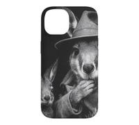 Kangaroo Detective In Trench Coat And Hat Wildlife Art Case for iPhone 14