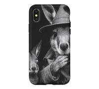 Kangaroo Detective In Trench Coat And Hat Wildlife Art Case for iPhone X/XS