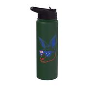 Kangaroo Face Australia Day Australian Kangaroo Australia Stainless Steel Insulated Water Bottle