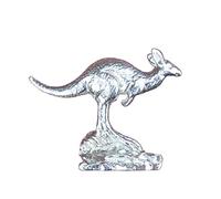 Kangaroo Figurine, Miniature Kangaroo Sculpture, Handmade, in Fine Pewter, by William Sturt