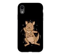 Kangaroo happy with Baby in Bag Case for iPhone XR