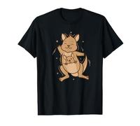 Kangaroo Happy with Baby in Bag Value Graphic T-Shirt
