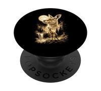 Kangaroo Howling at the Moon Meme PopSockets Adhesive PopGrip