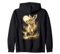 Kangaroo Howling at the Moon Meme Zip Hoodie